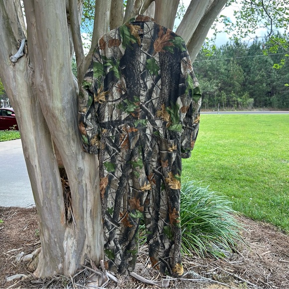 Vintage WALLS Insulated Camo Coveralls Men’s size L Short REALTREE Pattern - Picture 7 of 8